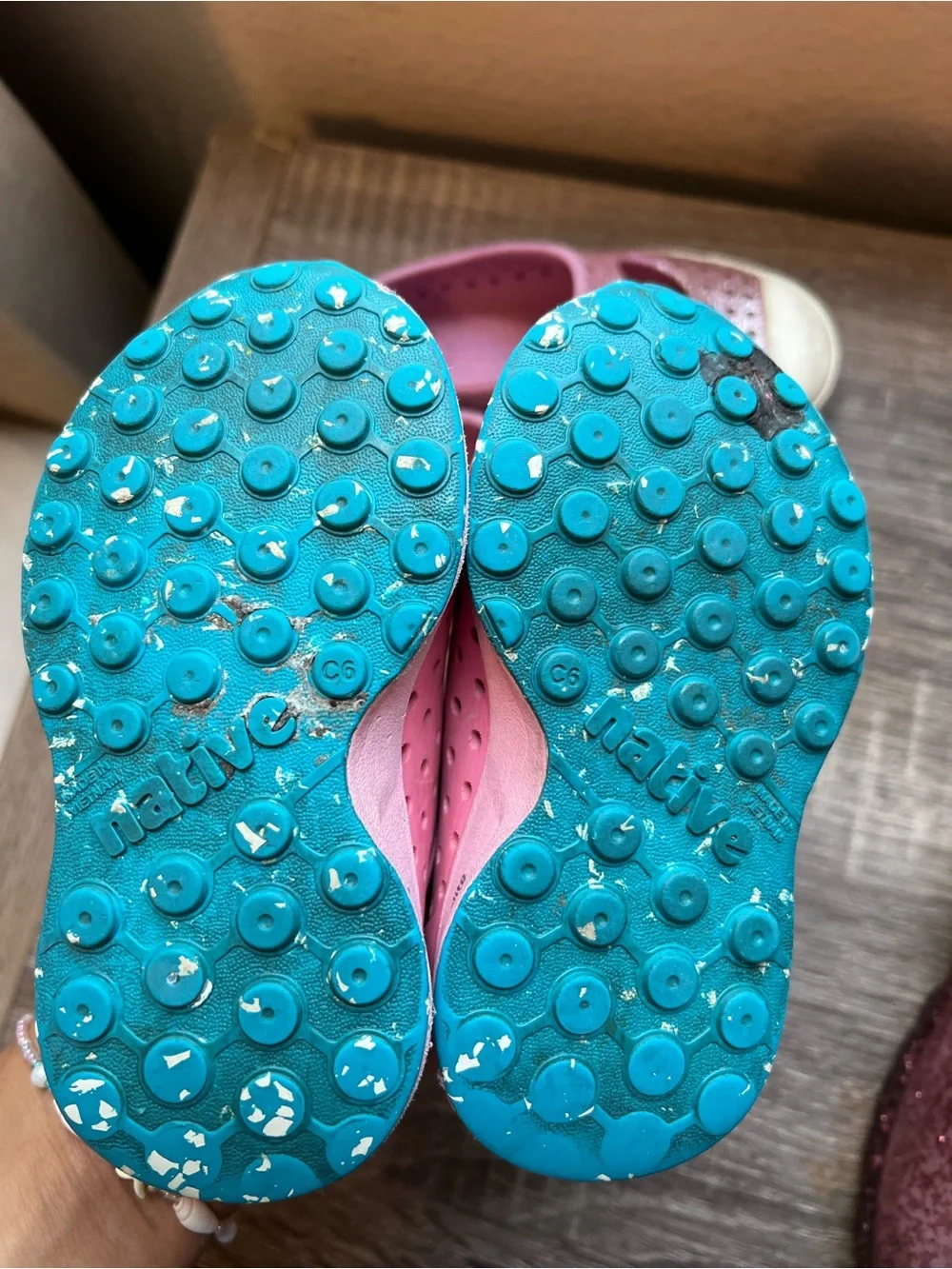 Native Shoes Kids Pink Slip-On Water Shoe with Perforated Upper